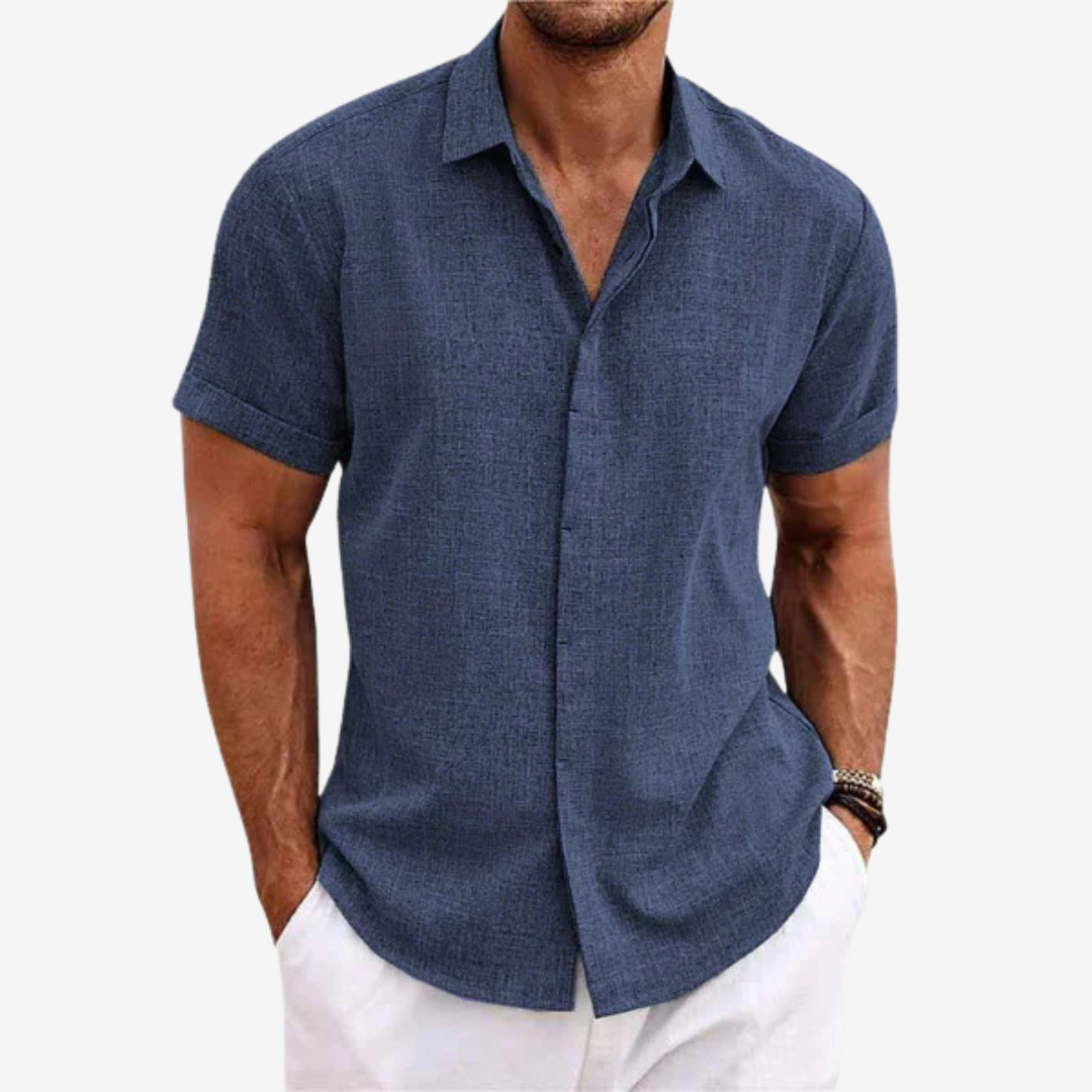 Men’s Linen Short Sleeve Shirt – Summer Style