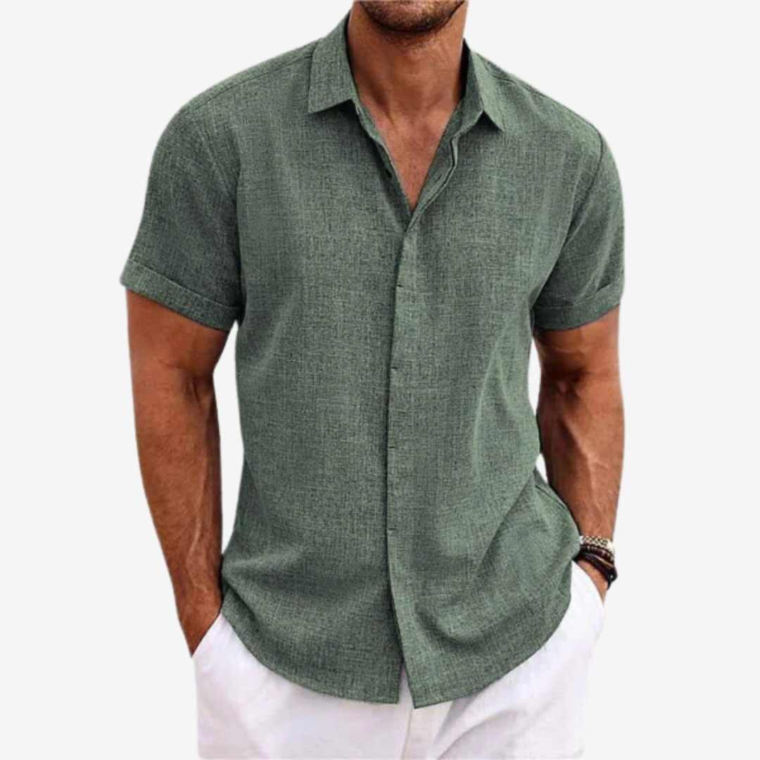 Men’s Linen Short Sleeve Shirt – Summer Style