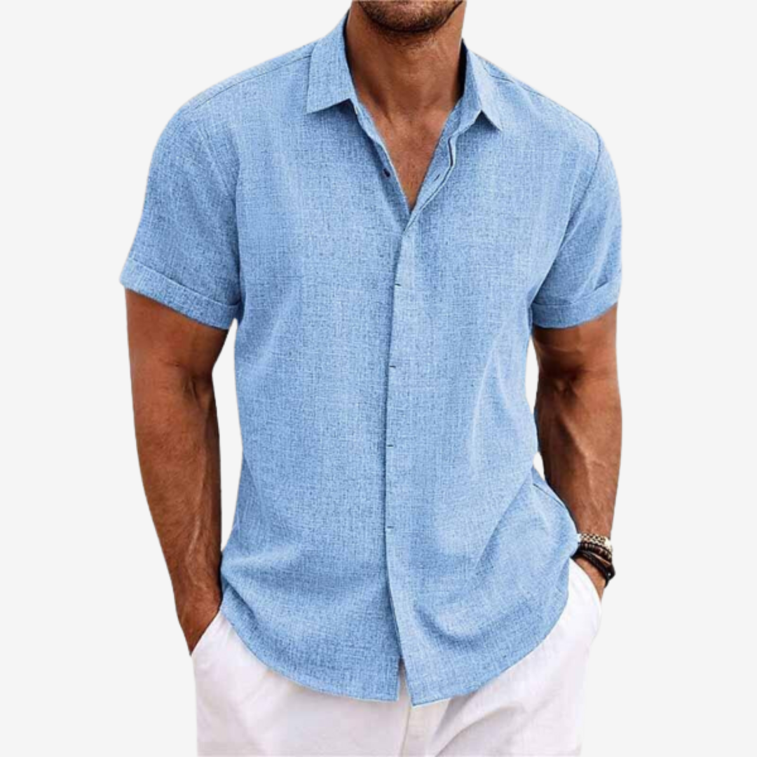 Men’s Linen Short Sleeve Shirt – Summer Style