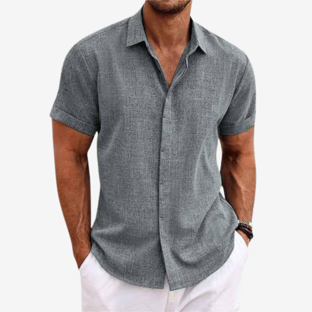 Men’s Linen Short Sleeve Shirt – Summer Style