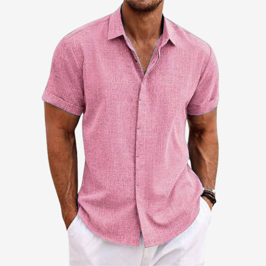 Men’s Linen Short Sleeve Shirt – Summer Style