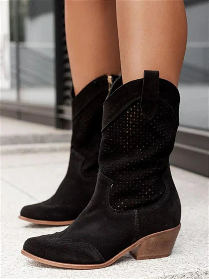 Variant image for Bottes Femme Cuir Cowboy Élégantes-8