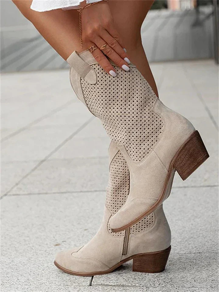 Variant image for Bottes Femme Cuir Cowboy Élégantes-15