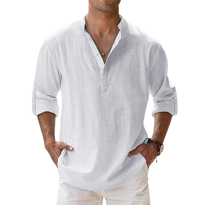 Eden | Chemise En Lin Homme à Manches Longues-1