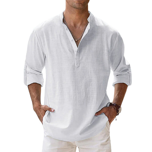 Eden | Chemise En Lin Homme à Manches Longues-1