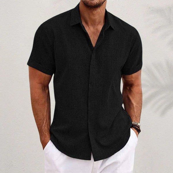 Gabriel | Short-Sleeve Cotton-Linen Shirt