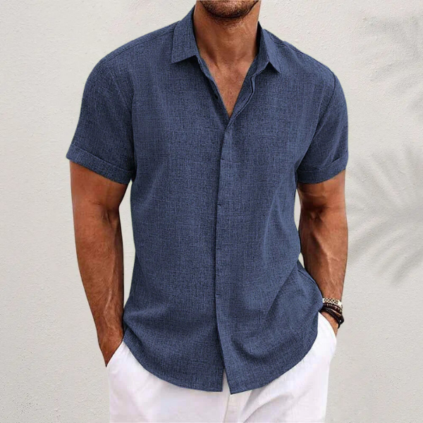 Gabriel | Short-Sleeve Cotton-Linen Shirt