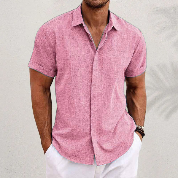 Gabriel | Short-Sleeve Cotton-Linen Shirt
