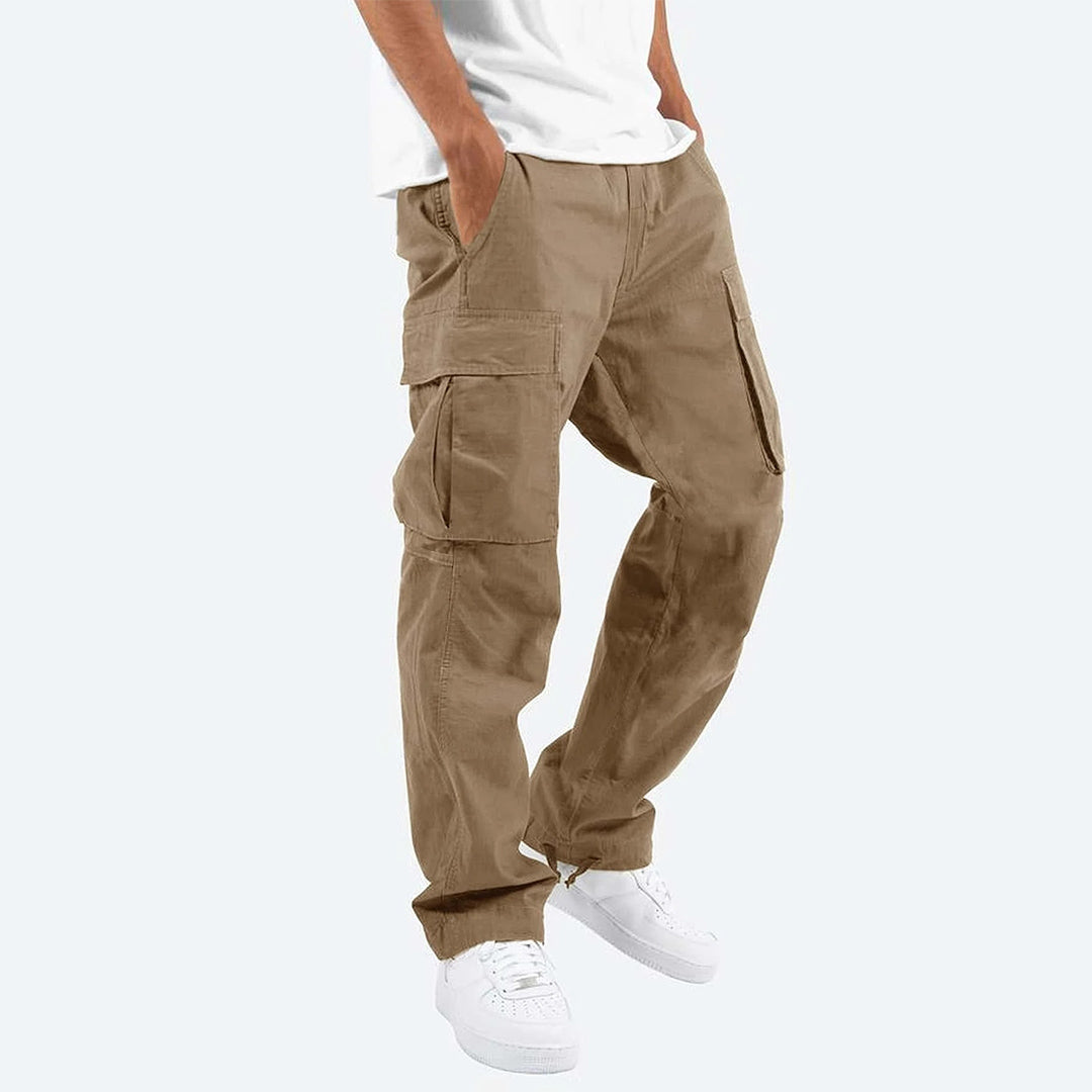 Men's Black Cargo Pants with Versatile Style and Pockets