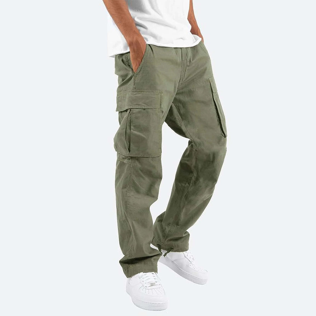 Men's Black Cargo Pants with Versatile Style and Pockets 12
