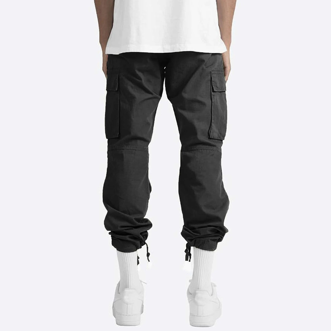 Men's Black Cargo Pants with Versatile Style and Pockets