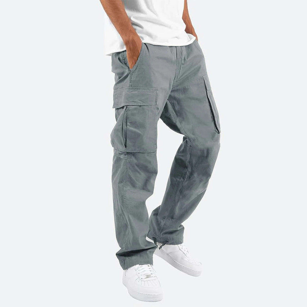 Men's Black Cargo Pants with Versatile Style and Pockets
