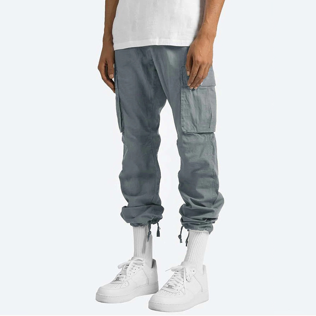 Men's Black Cargo Pants with Versatile Style and Pockets