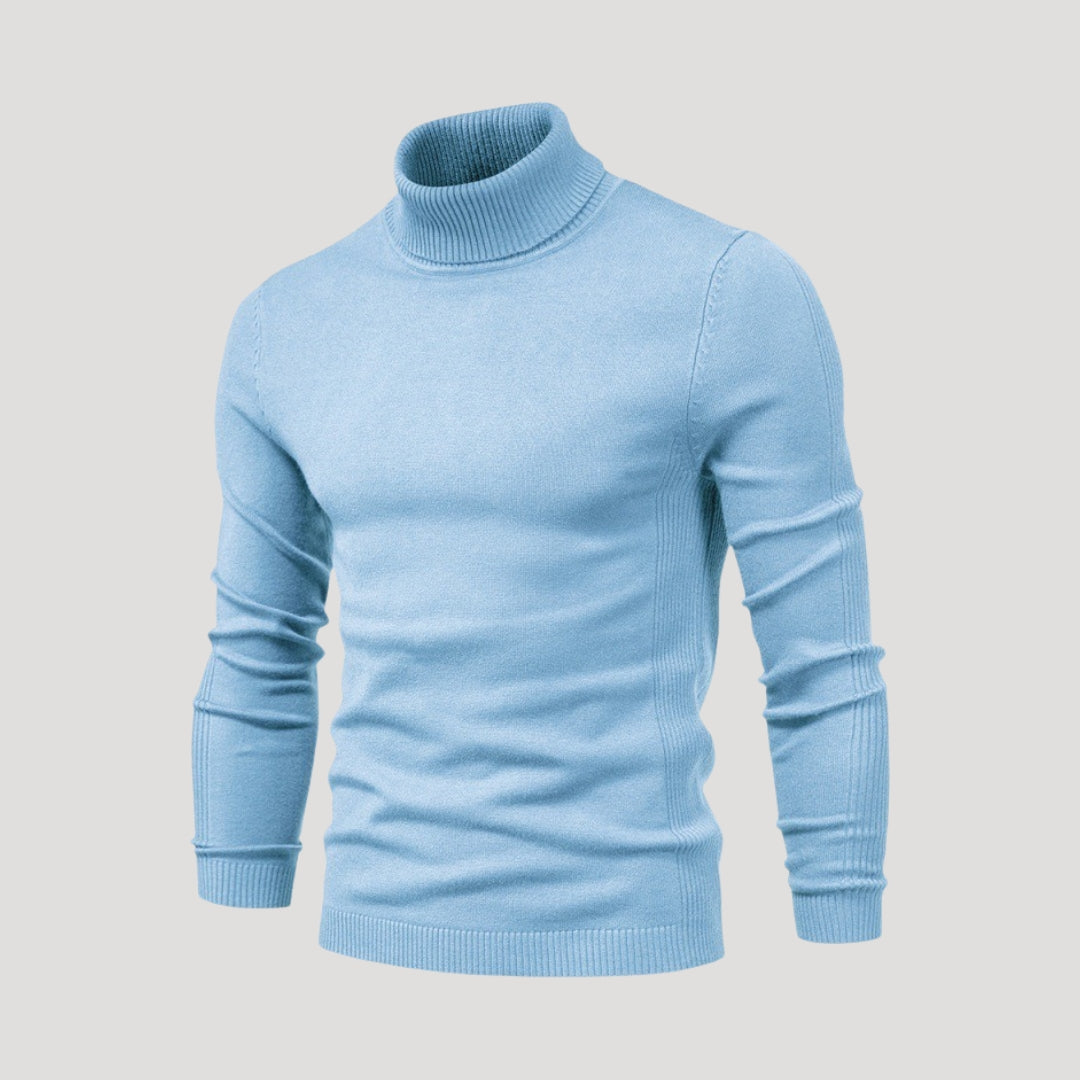 Men's Black Knit Turtleneck Jumper 0