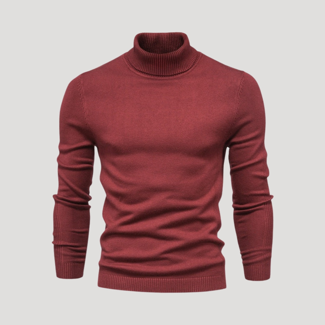 Men's Black Knit Turtleneck Jumper 3