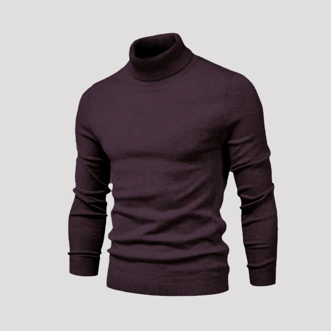 Men's Black Knit Turtleneck Jumper 4