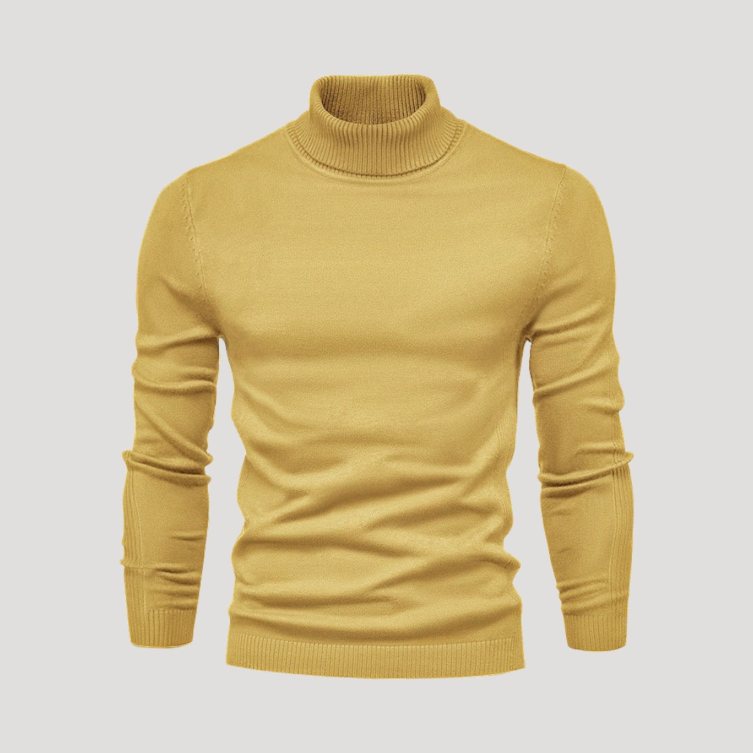 Men's Black Knit Turtleneck Jumper 6