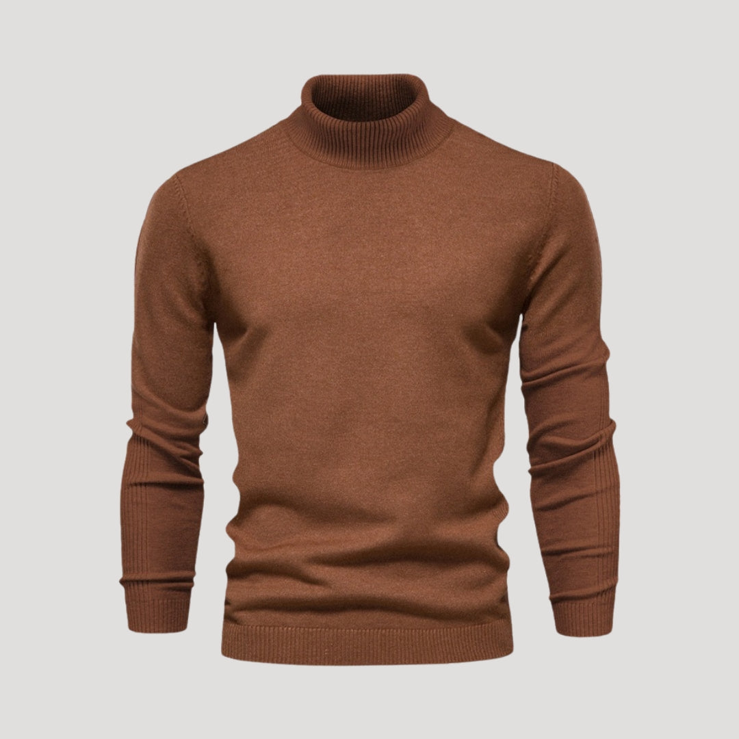 Men's Black Knit Turtleneck Jumper 7
