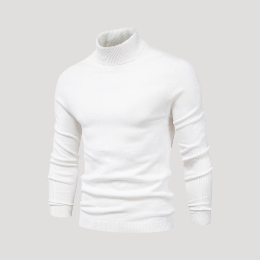 Men's Black Knit Turtleneck Jumper 8