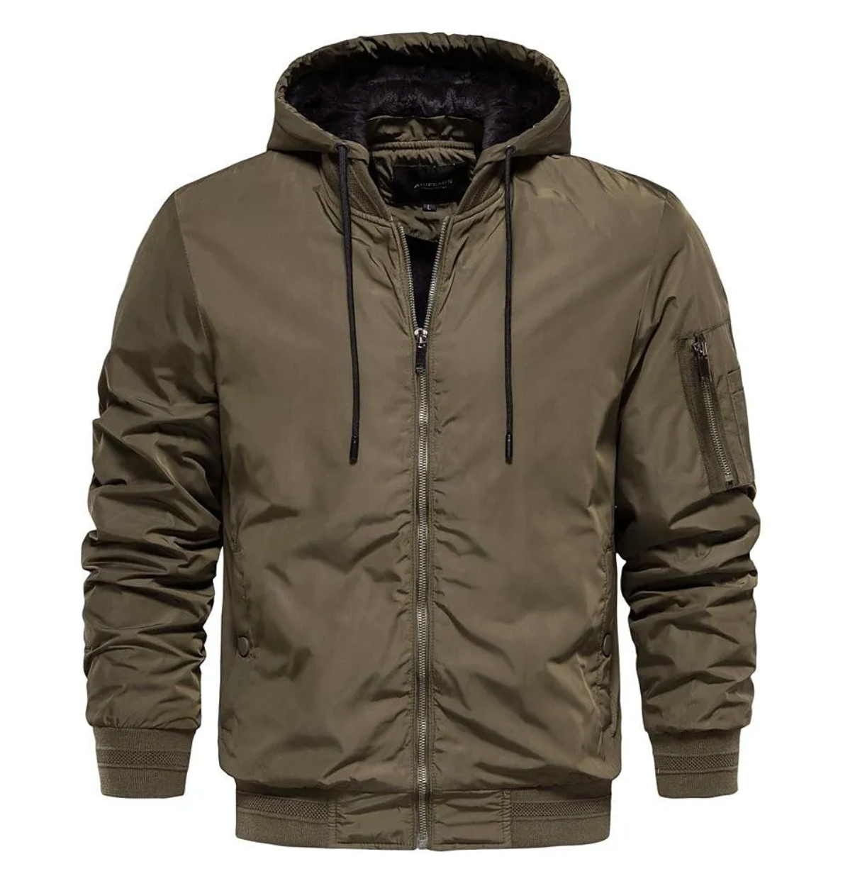 Men's Bomber Jacket with Removable Hood 3