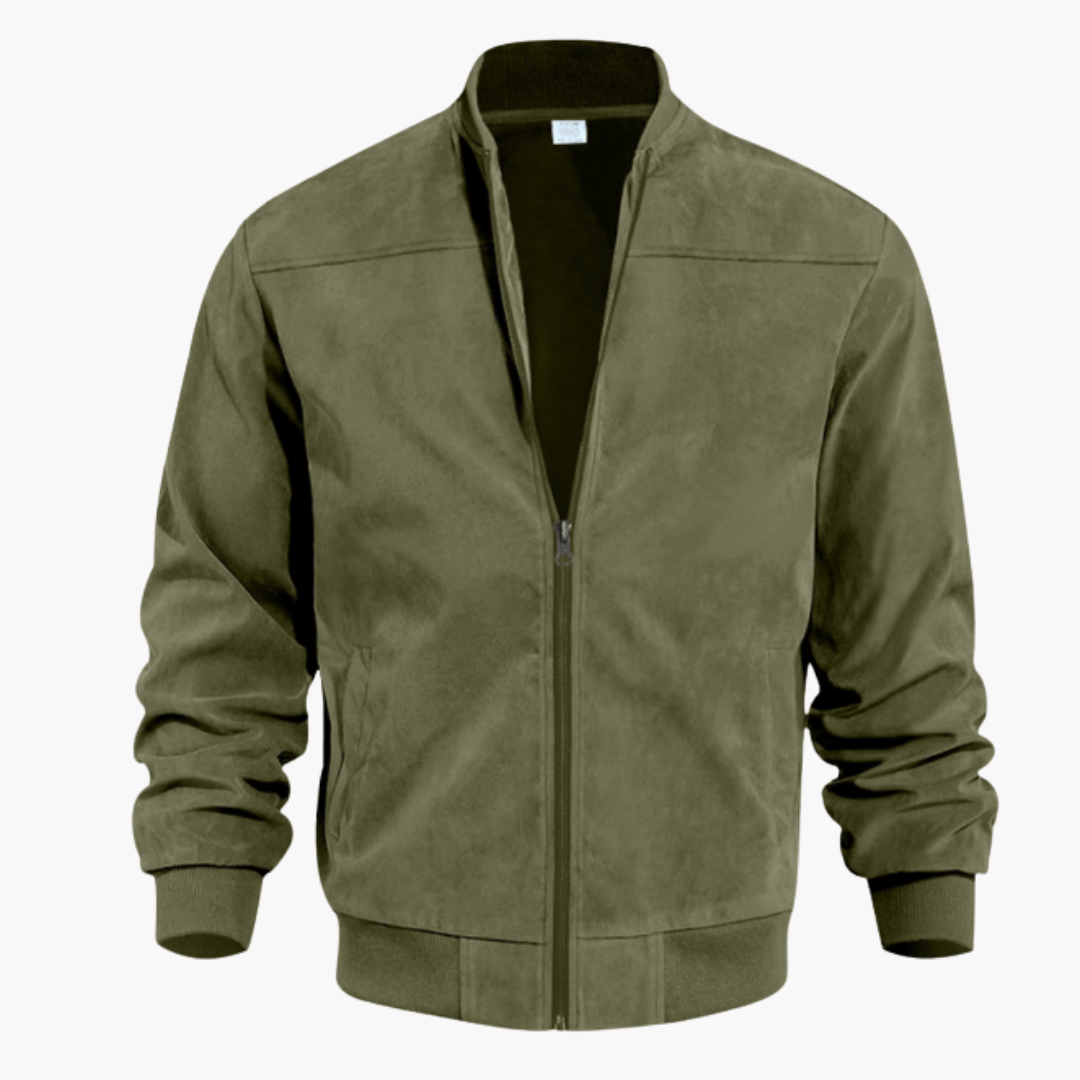 Men's Bomber Jacket with Zipper and Side Pockets 3