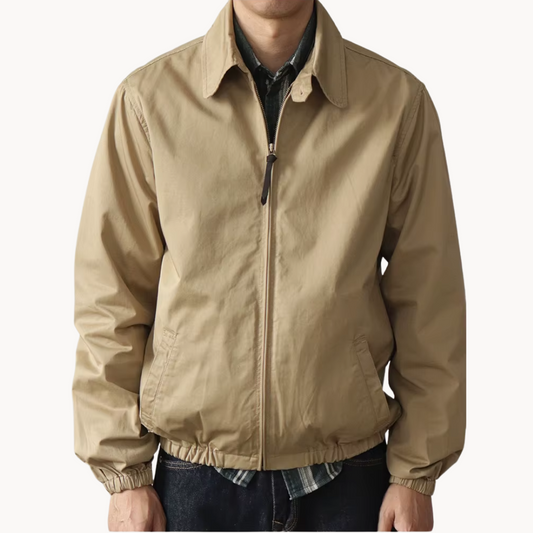 Men's Boxy Casual Jacket with Zipper and Stormproof Pockets 0