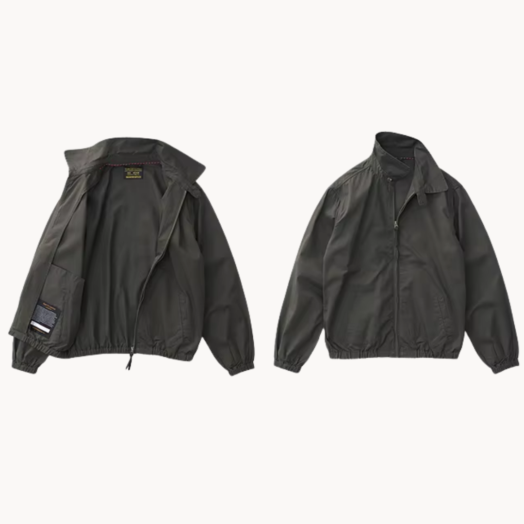 Men's Boxy Casual Jacket with Zipper and Stormproof Pockets 8