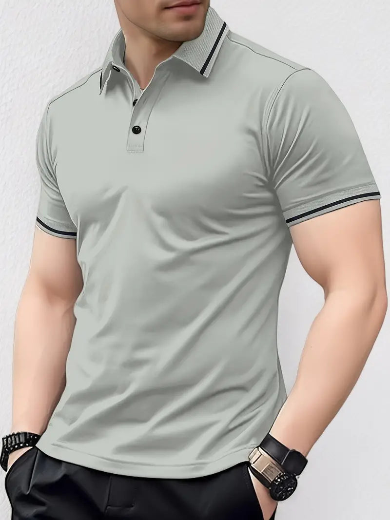 Men's Breathable Golf Polo Shirt for Spring 1