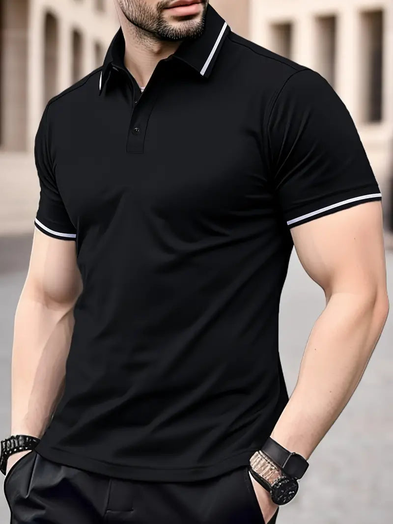 Men's Breathable Golf Polo Shirt for Spring 3