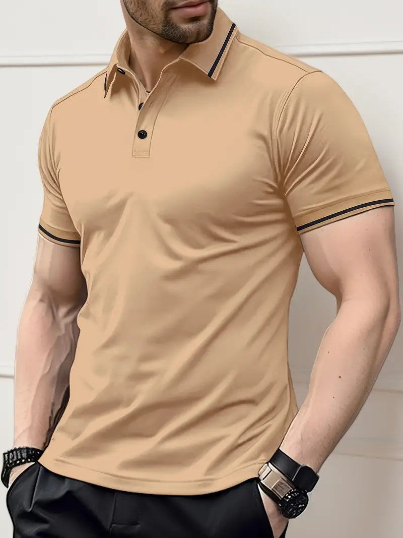Men's Breathable Golf Polo Shirt for Spring 6