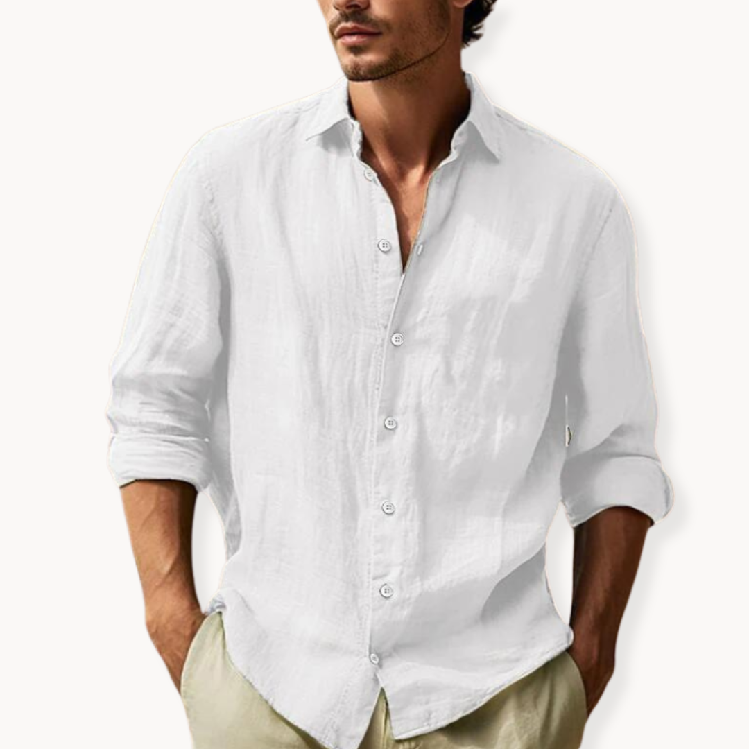 Men's Button-Down Dress Shirt with Long Sleeves 3