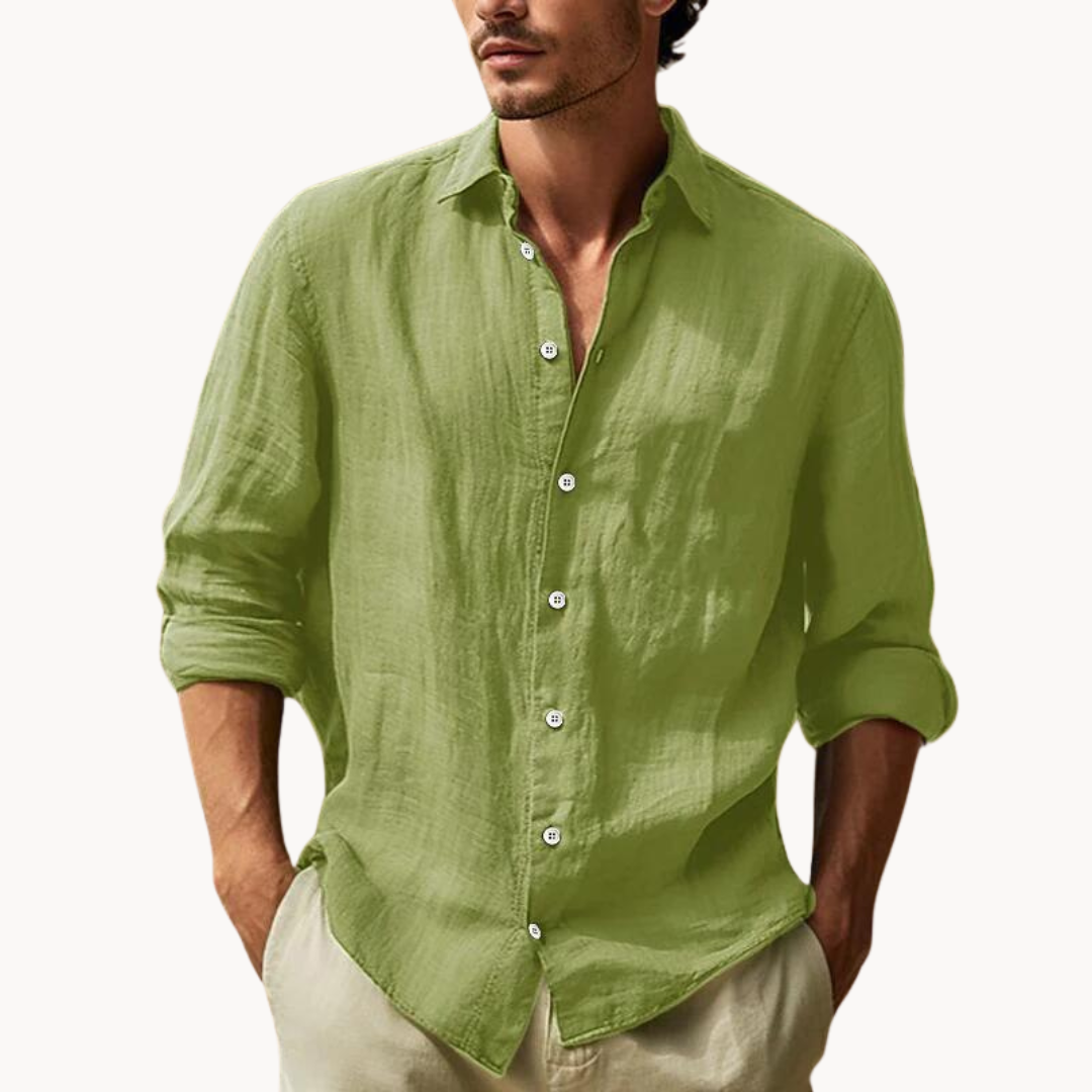 Men's Button-Down Dress Shirt with Long Sleeves 4