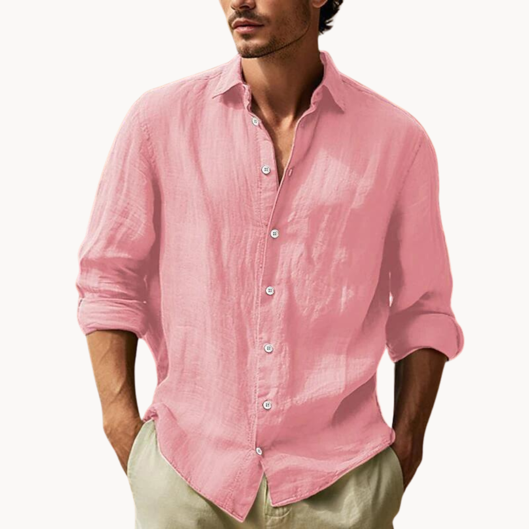 Men's Button-Down Dress Shirt with Long Sleeves 5