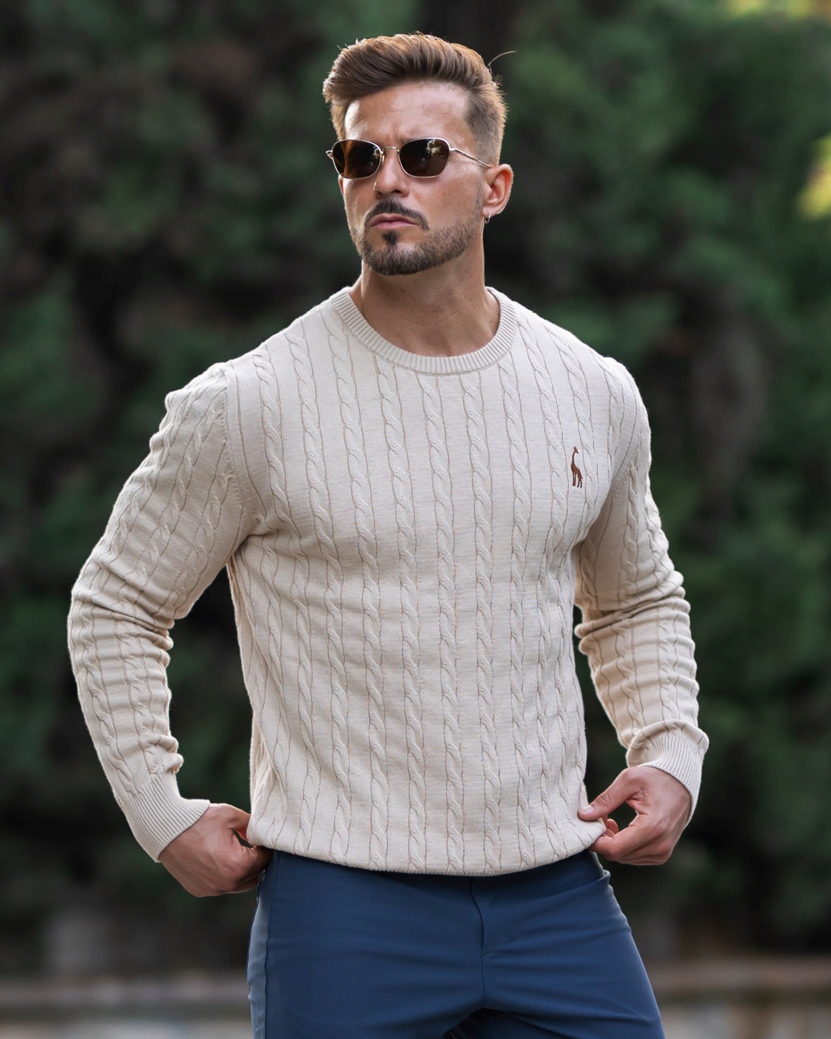 Men's Cable Knit Sweater 0