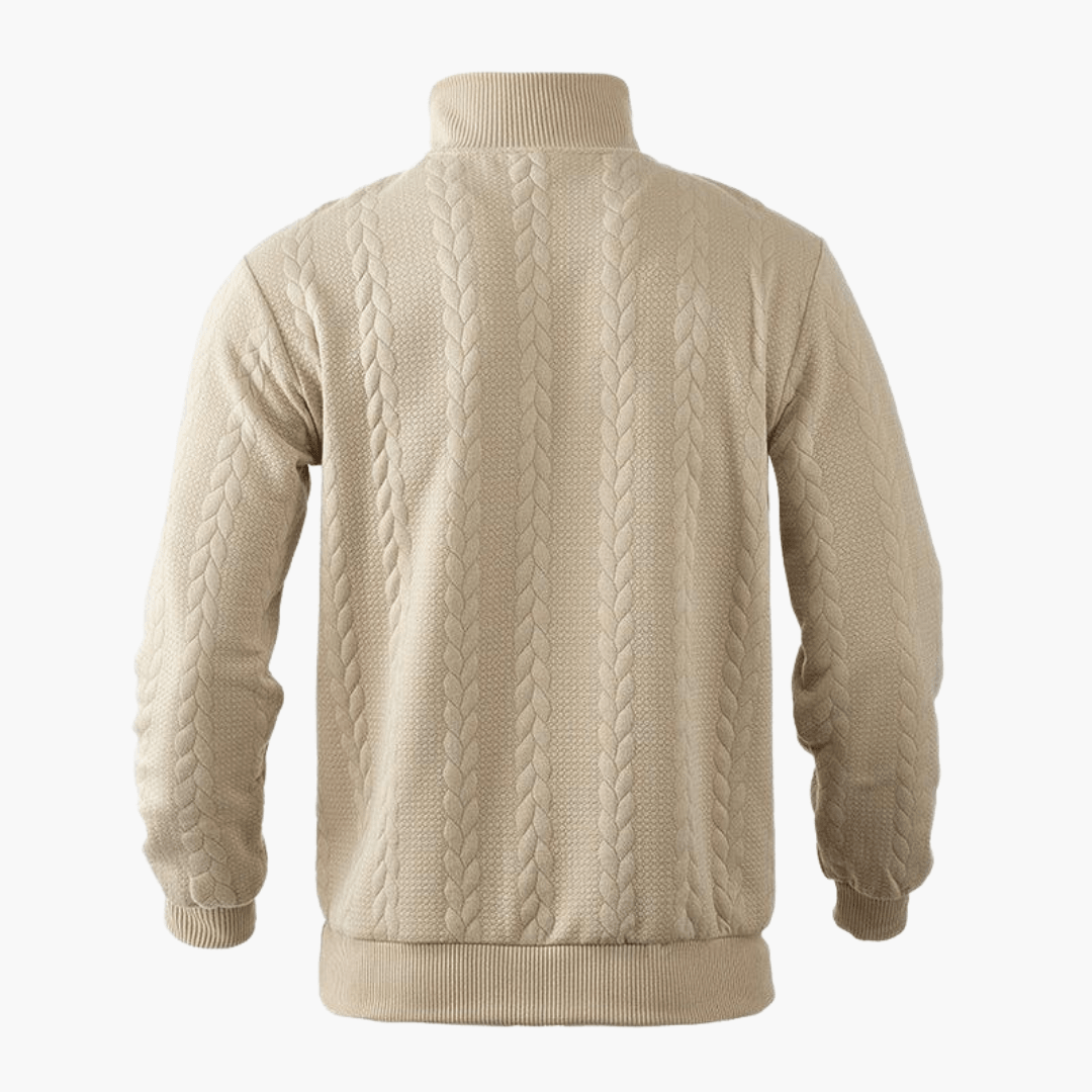 Men's Cable Knit Troyer Sweater 5
