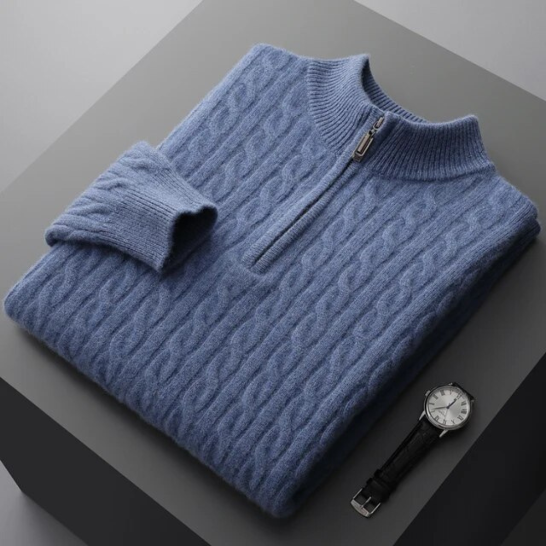 Men's Cashmere Sweater with Streamlined Design 2