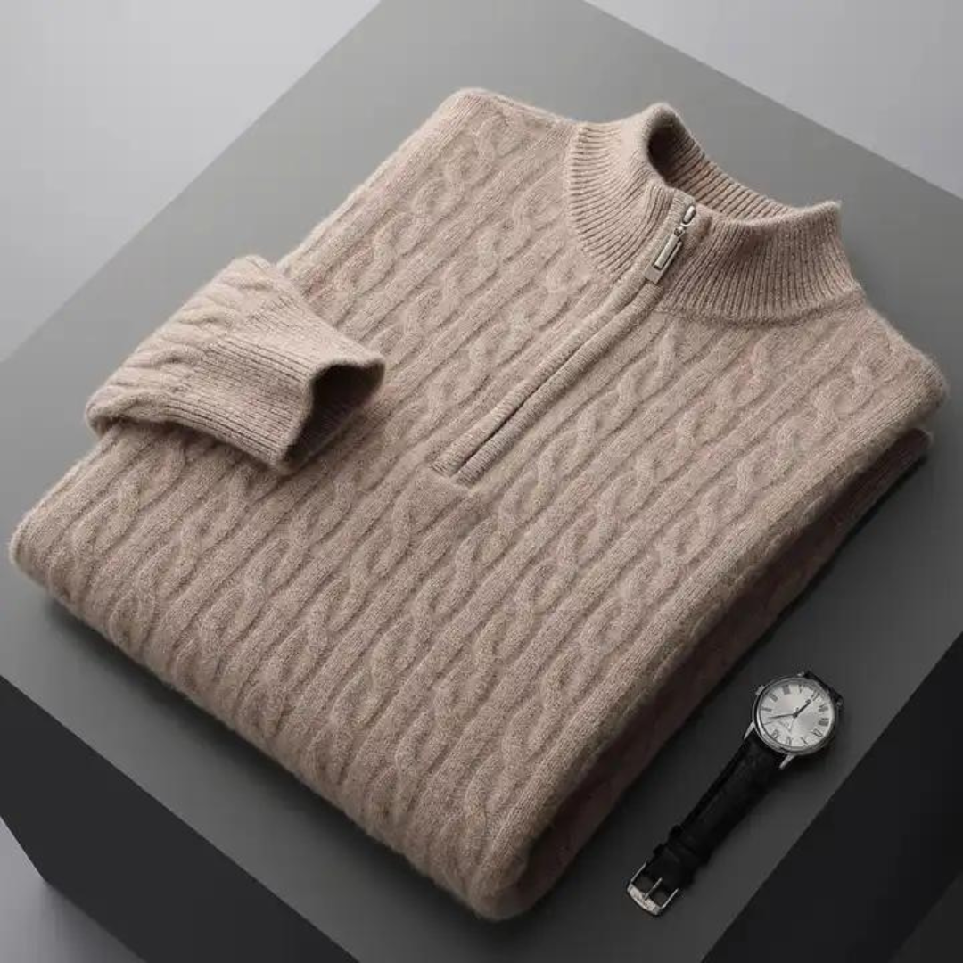 Men's Cashmere Sweater with Streamlined Design 3