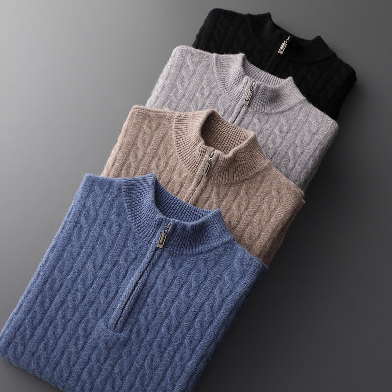 Men's Cashmere Sweater with Streamlined Design 4