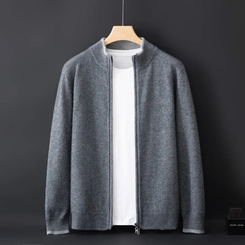 Men's Cashmere Zip Sweater for Timeless Elegance 2