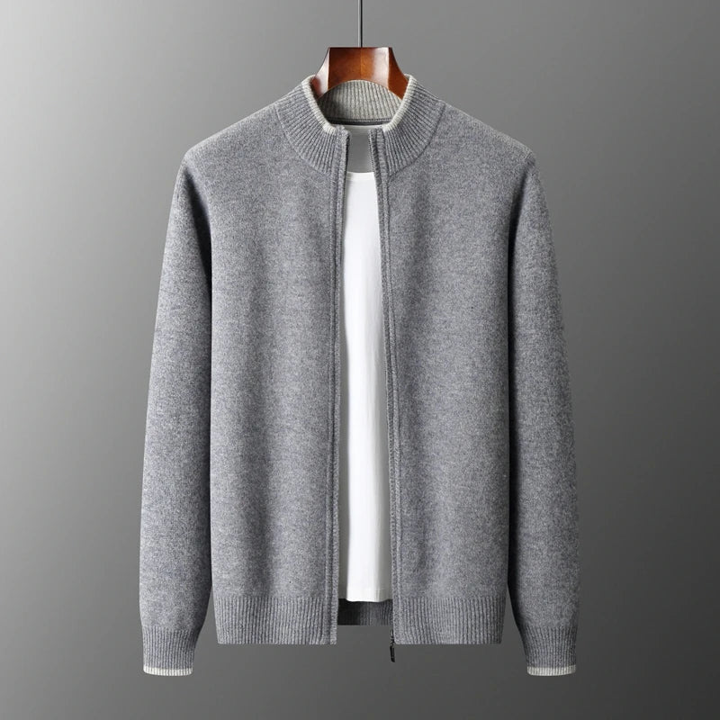Men's Cashmere Zip Sweater for Timeless Elegance 3