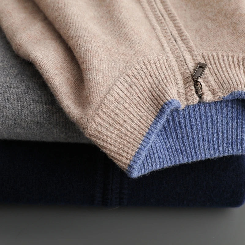 Men's Cashmere Zip Sweater for Timeless Elegance 5