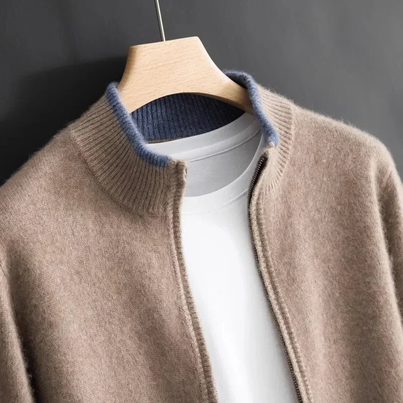 Men's Cashmere Zip Sweater for Timeless Elegance 6