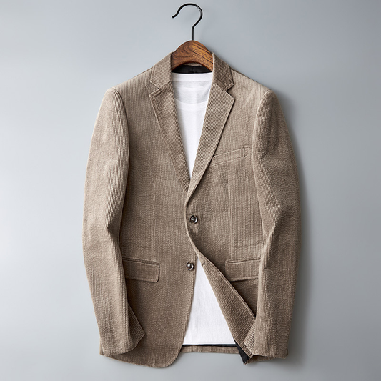 Men's Casual Blazer Jacket - Stylish Corduroy Sport Coat