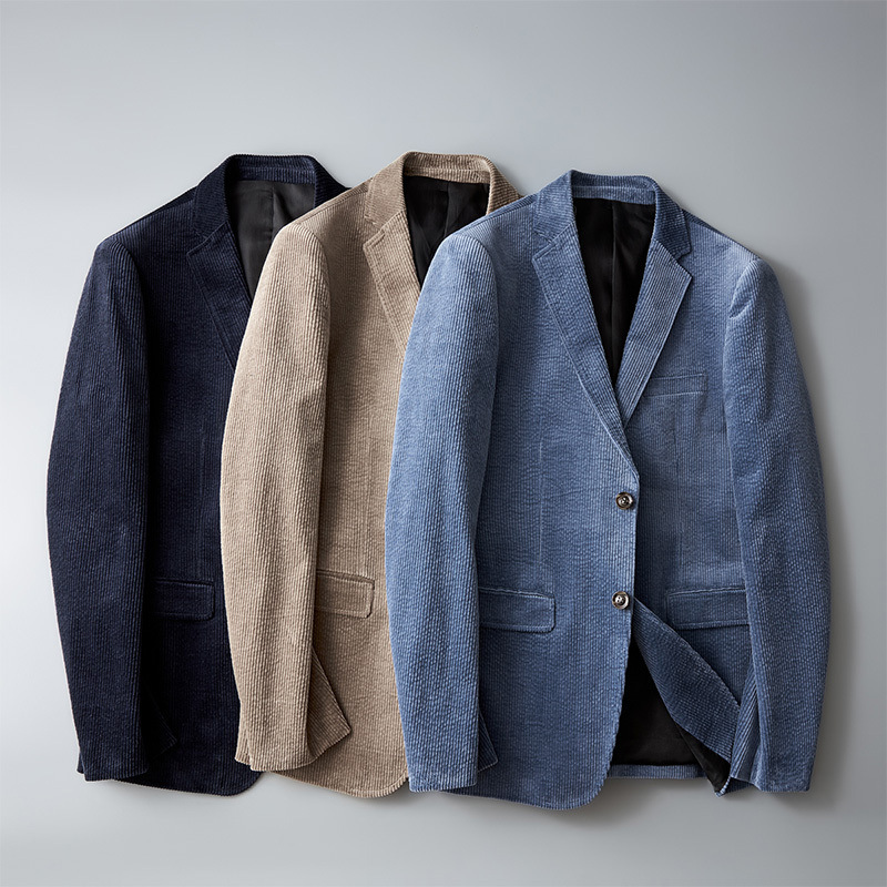 Men's Casual Blazer Jacket - Stylish Corduroy Sport Coat