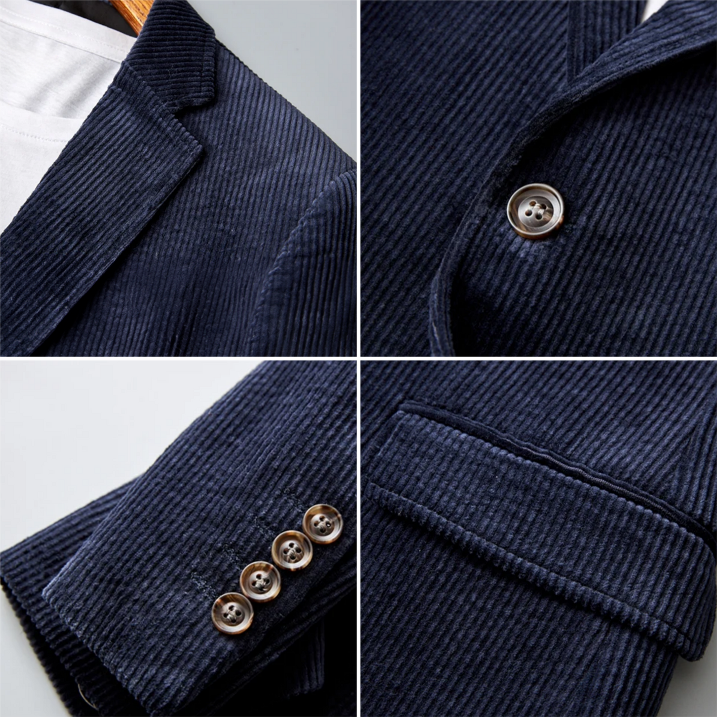 Men's Casual Blazer Jacket - Stylish Corduroy Sport Coat