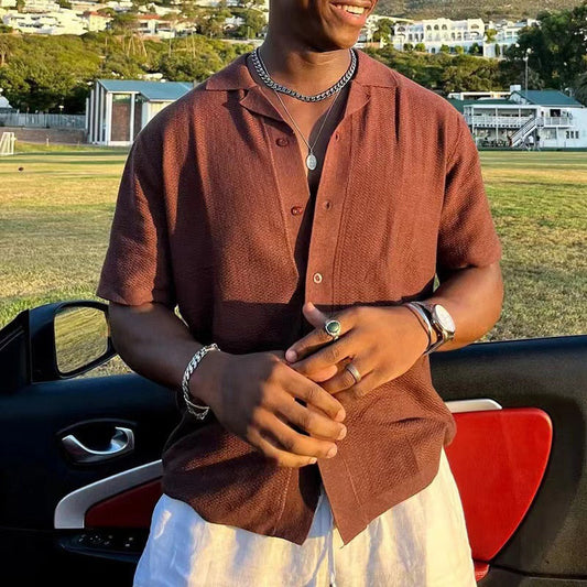 Men's Casual Button-Up Shirt for Versatile Everyday Style 0