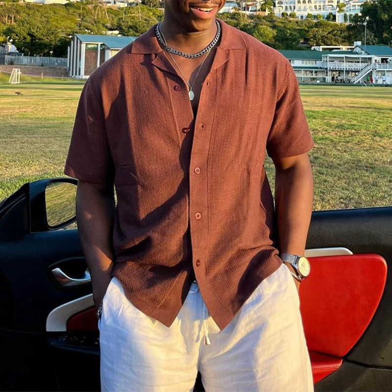 Men's Casual Button-Up Shirt for Versatile Everyday Style 1