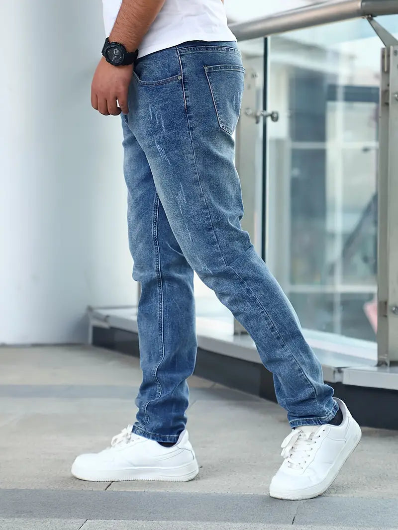 Men's Casual Denim Jeans with Pockets 4