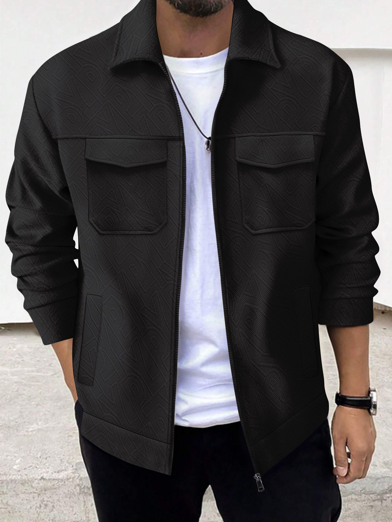 Men's Casual Jacket with Modern Design and Practical Pockets 2