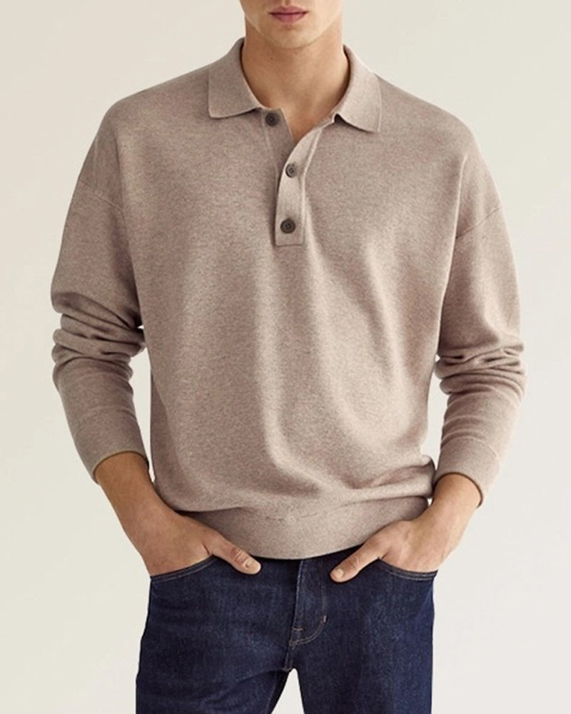 Men's Casual Long Sleeve Button-Up Shirt 1